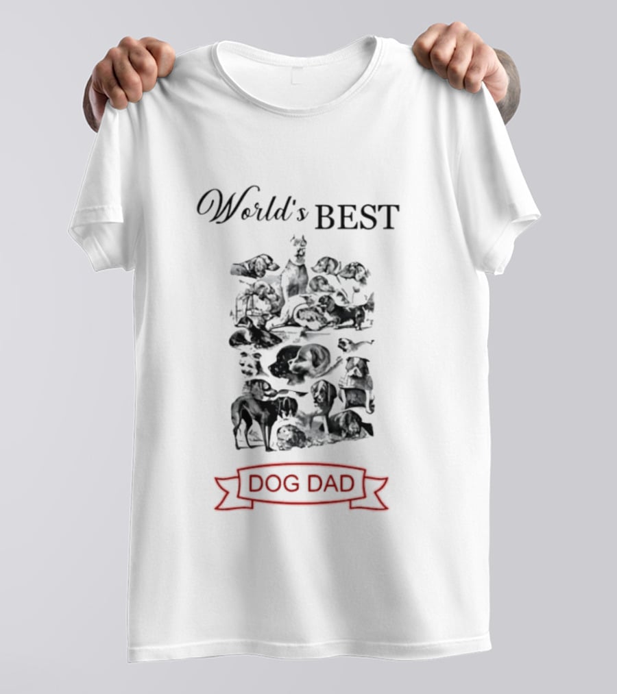 World's Best Dog Dad With Dogs T-Shirt