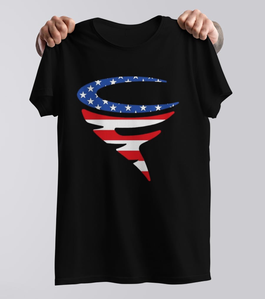 American Flag Stars Stripes Football Team Spirit T-Shirt