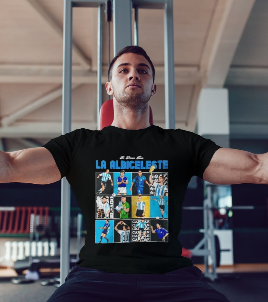 La Albiceleste Football Legends The Dream Team Soccer Series Argentina T-Shirt