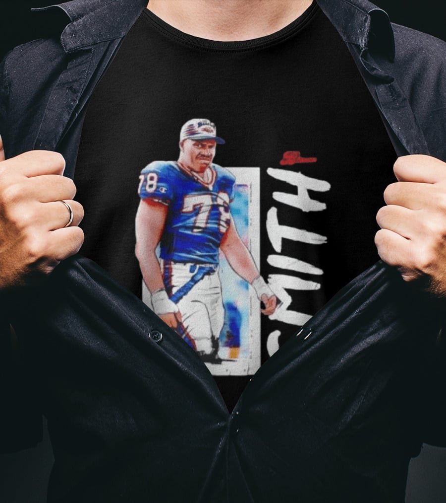Buffalo Bills Bruce Smith 78 Sack Man NFL Legends T-Shirt