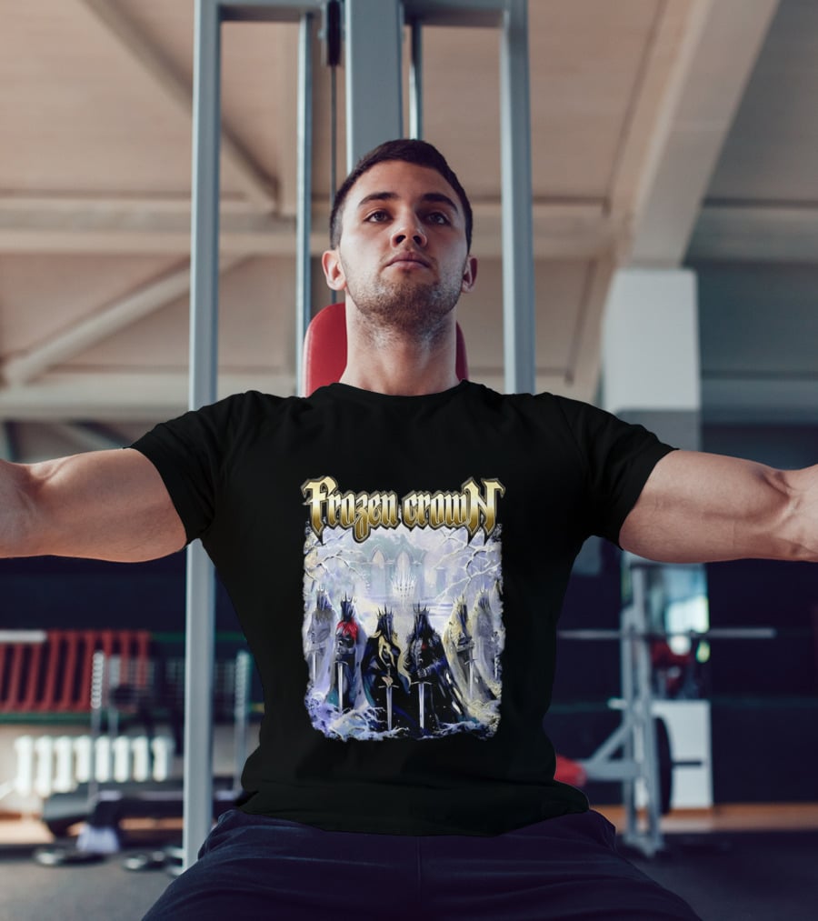 Frozen Crown Dark Fantasy Rulers Sword Wielding Monarchs T-Shirt