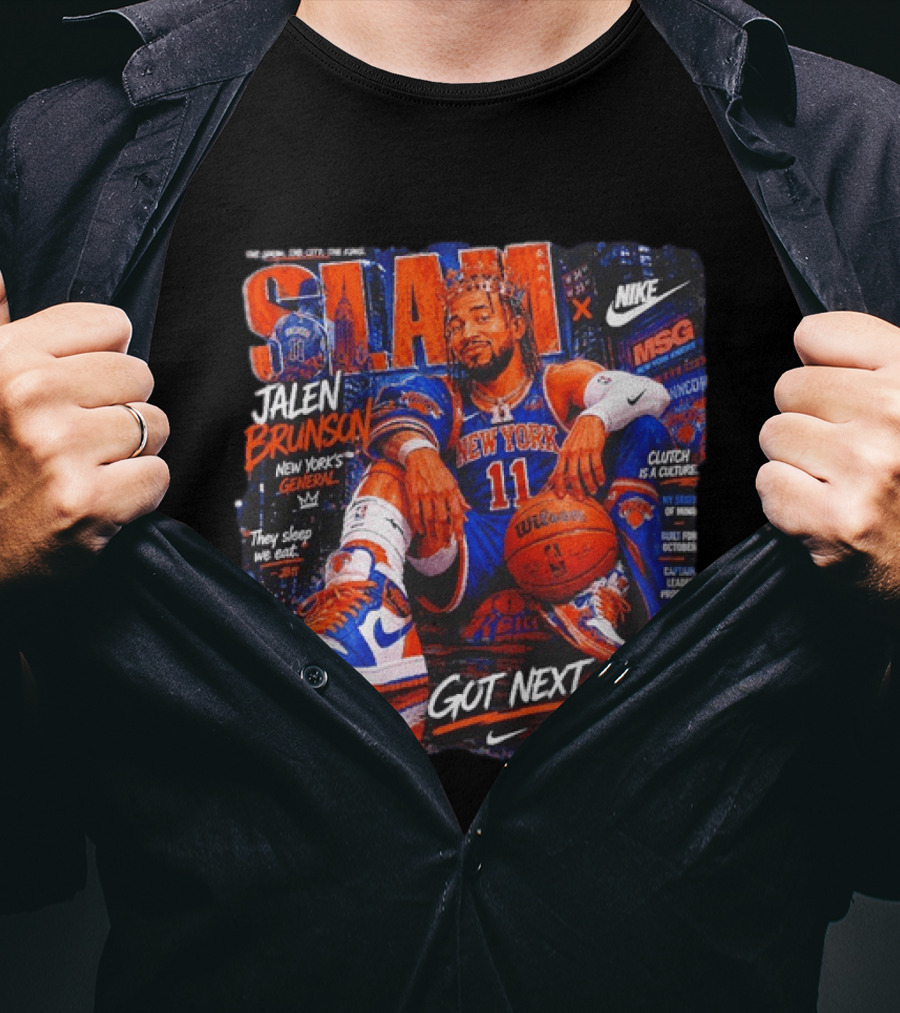 SLAM Jalen Brunson New York Knicks Nike X MSG Got Next T-Shirt