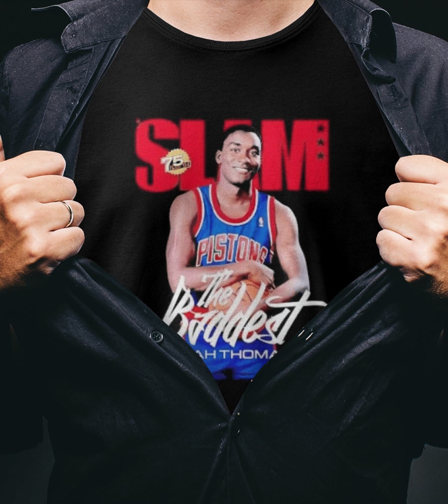 Slam Isiah Thomas The Baddest Pistons T-Shirt