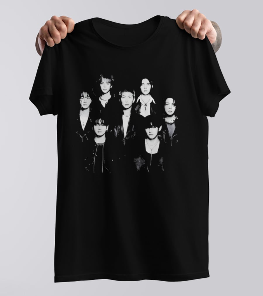 Jung Kook Bangtan Sonyeondan BTS Seven Members Sketch T-Shirt