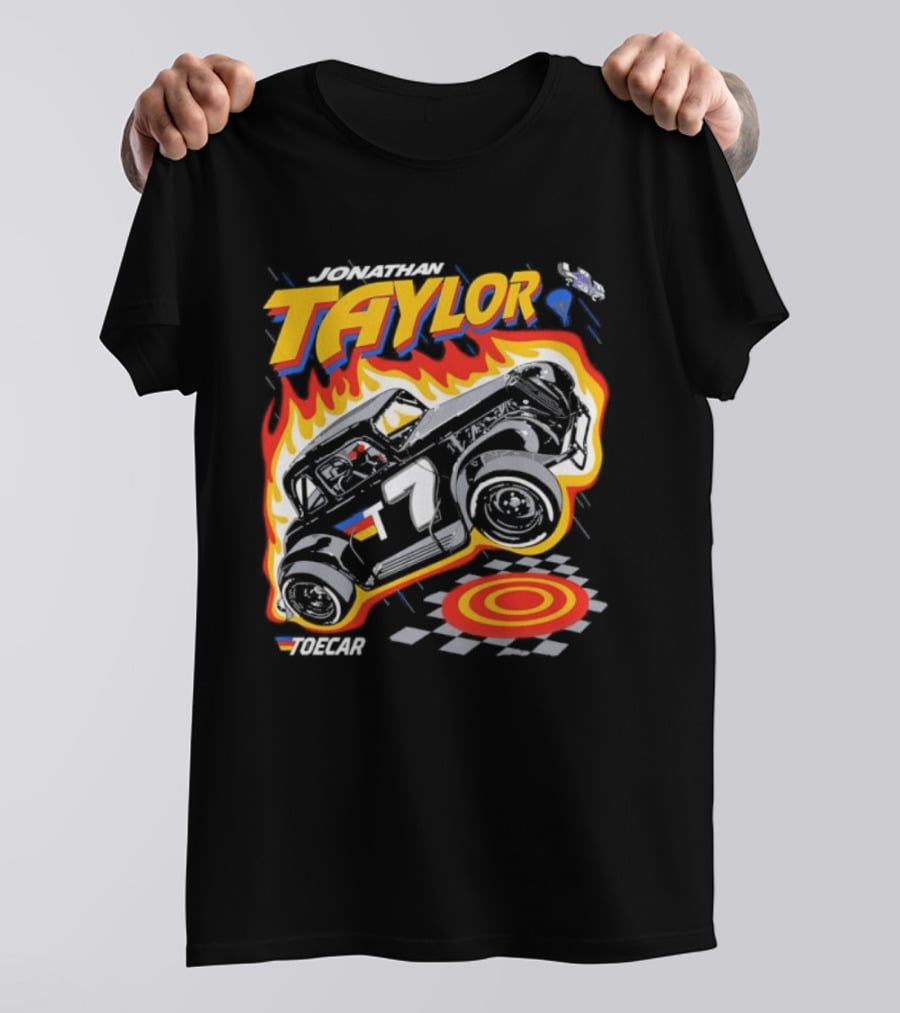 Jonathan Taylor Legend Modified Race Car Flames T-Shirt