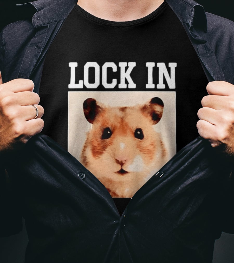 LOCK IN Hamster Cute Adorable Pet Animal T-Shirt