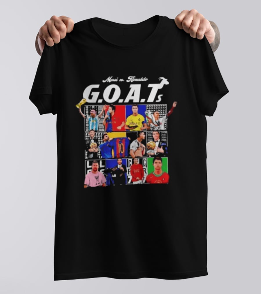 Meet The Football G.O.A.T.s Messi Vs Ronaldo Moments T-Shirt