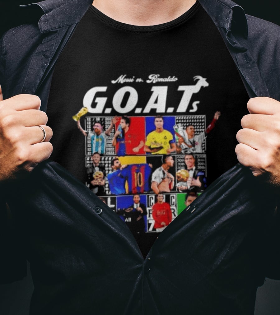Meet The Football G.O.A.T.s Messi Vs Ronaldo Moments T-Shirt