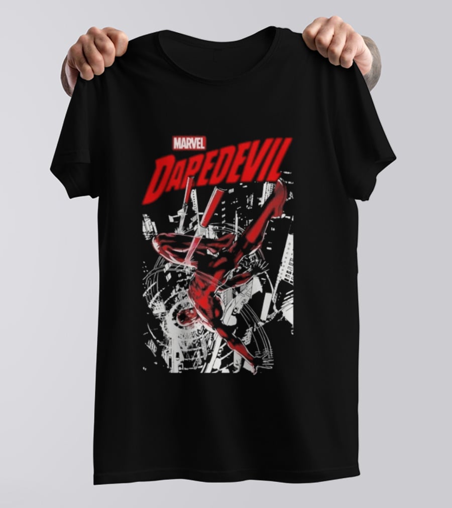 Marvel Daredevil Dynamic Acrobatics Comic Burst T-Shirt