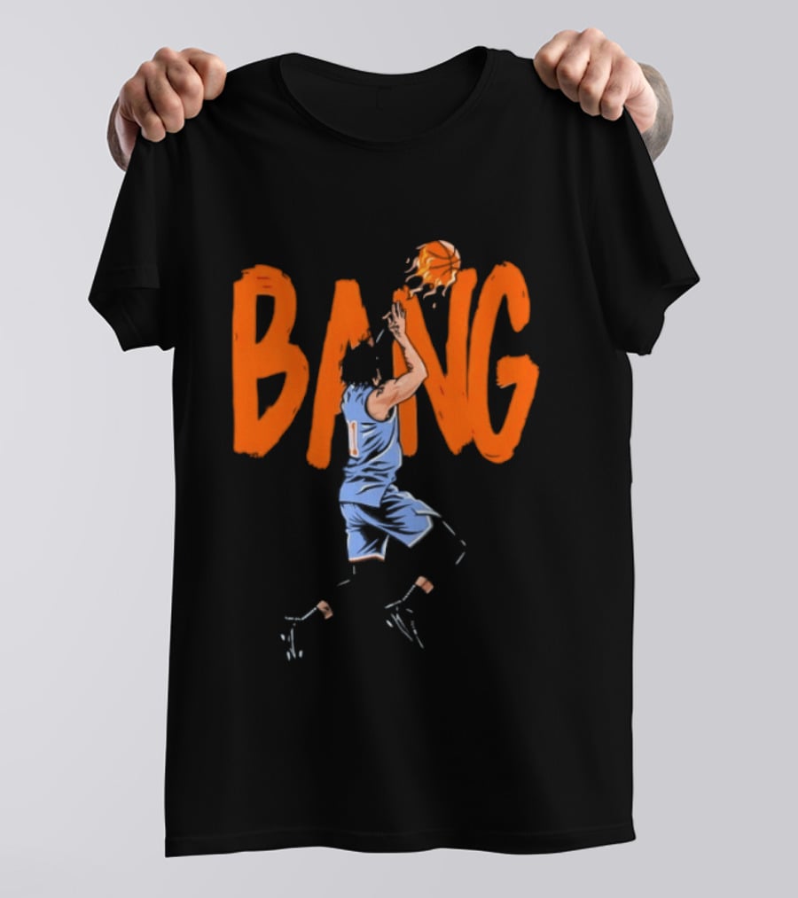 Jalen Brunson New York Knicks Bang Bang Basketball Action T-Shirt