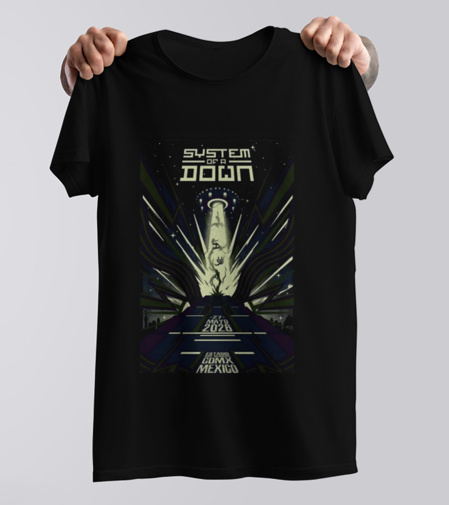 System Of A Down UFO Concert Estadio CDMX Mexico May 27 2026 T-Shirt