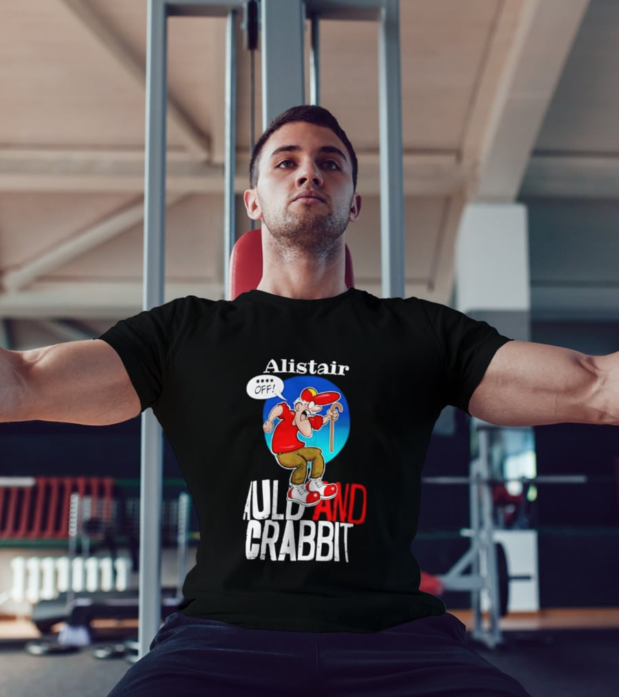 Alistair Auld And Crabbit Red Hat Cartoon Character With Cane T-Shirt