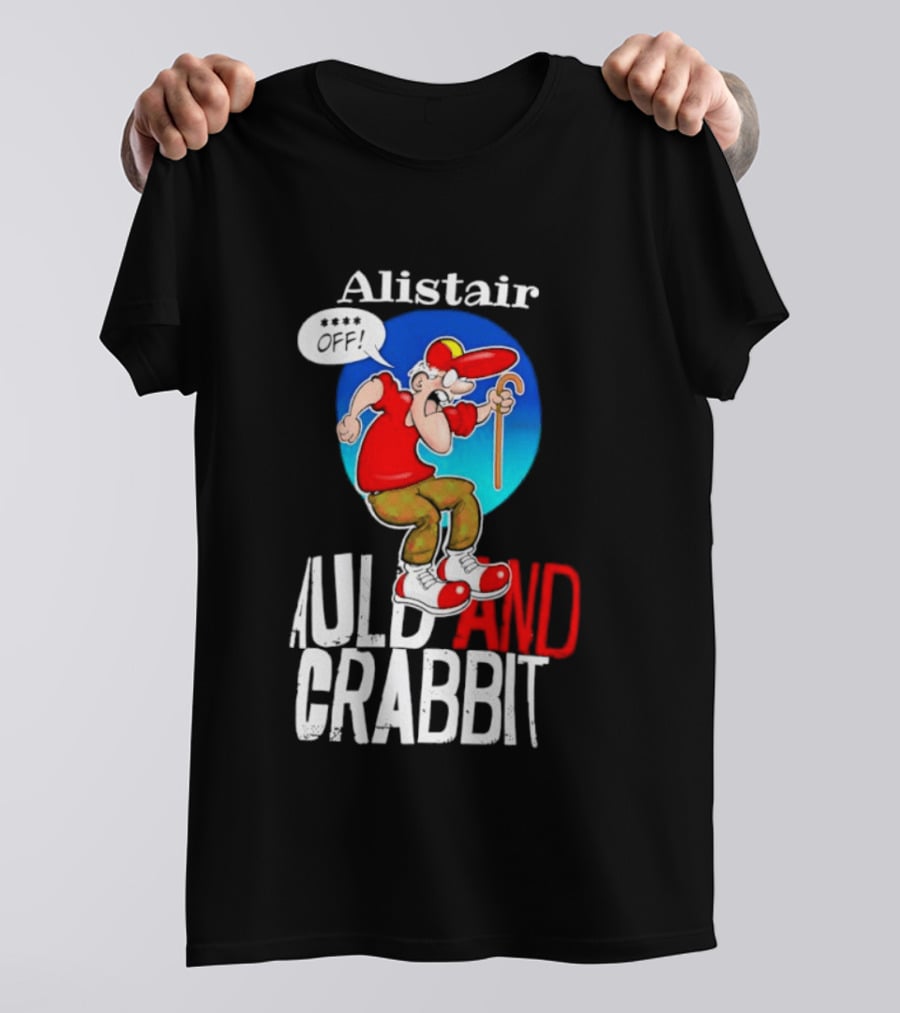 Alistair Auld And Crabbit Red Hat Cartoon Character With Cane T-Shirt