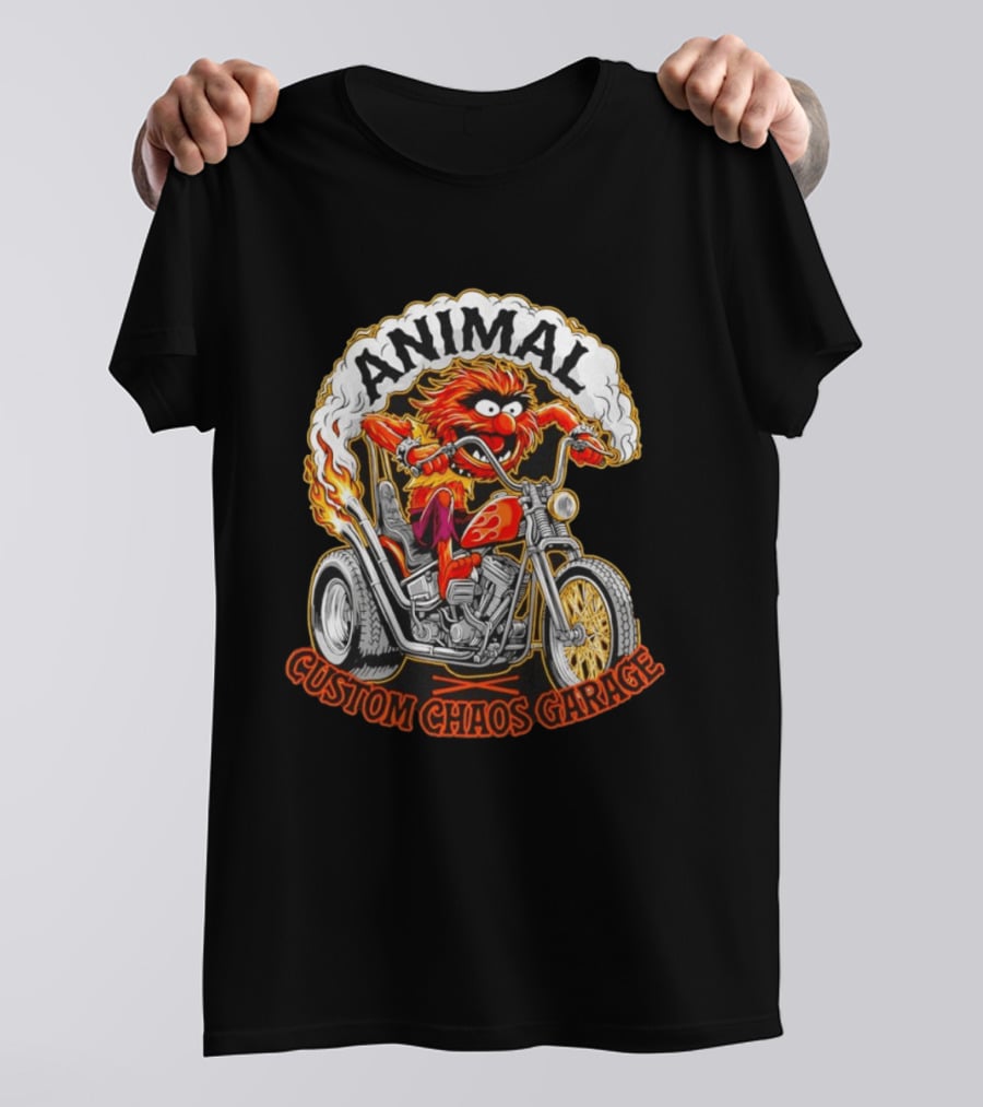 Animal Custom Chaos Garage Bikers Muppe T-Shirt