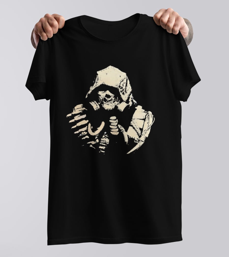 Arkham Scarecrow Gas Mask Hooded T-Shirt