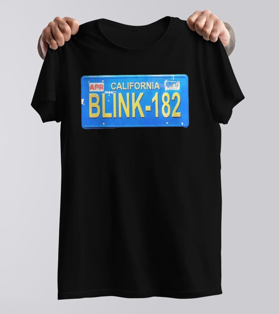 California Blink 182 License Plate APR Expired Tag T-Shirt