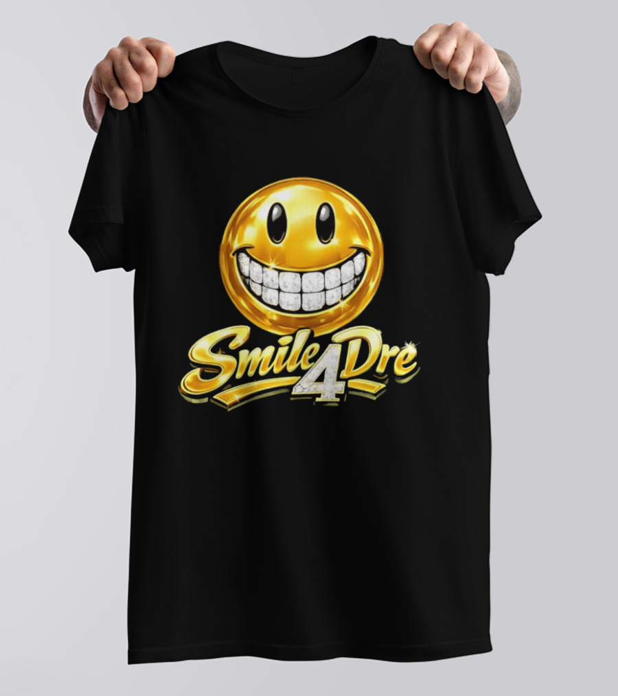 Gold Diamond Grillz Smiley Face Smile4Dre T-Shirt