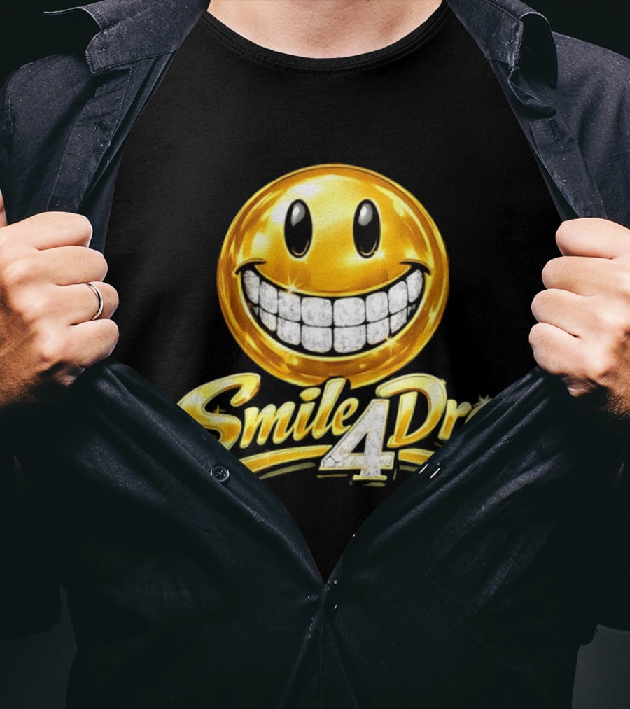Gold Diamond Grillz Smiley Face Smile4Dre T-Shirt