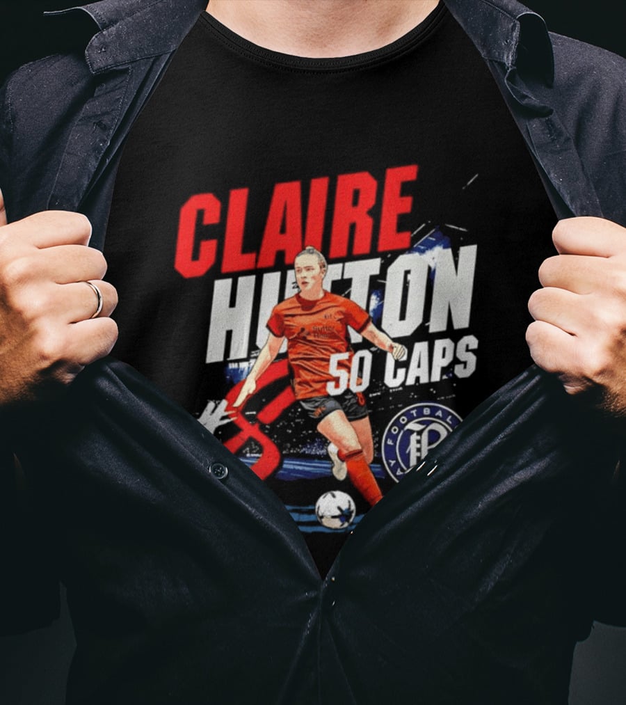 Claire Hutton Bay FC 50 Caps Number 8 Soccer Player T-Shirt