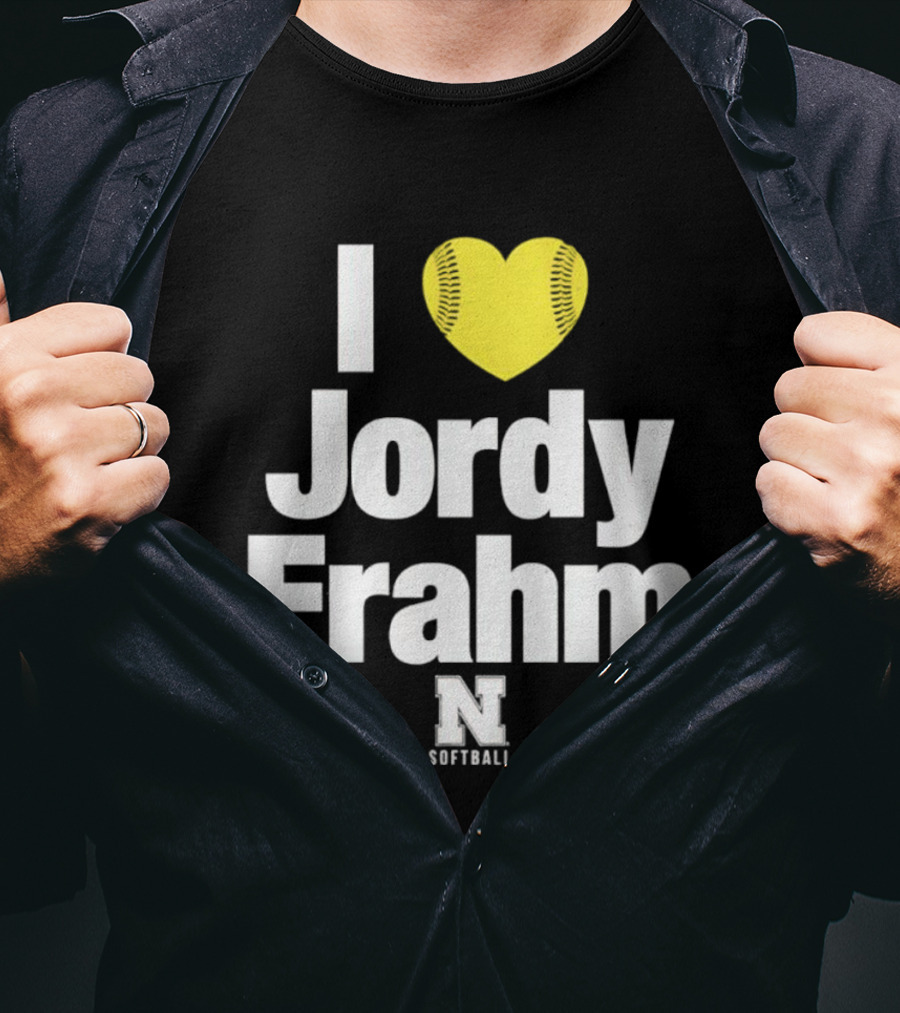 I Heart Jordy Frahm Nebraska Cornhuskers Softball T-Shirt