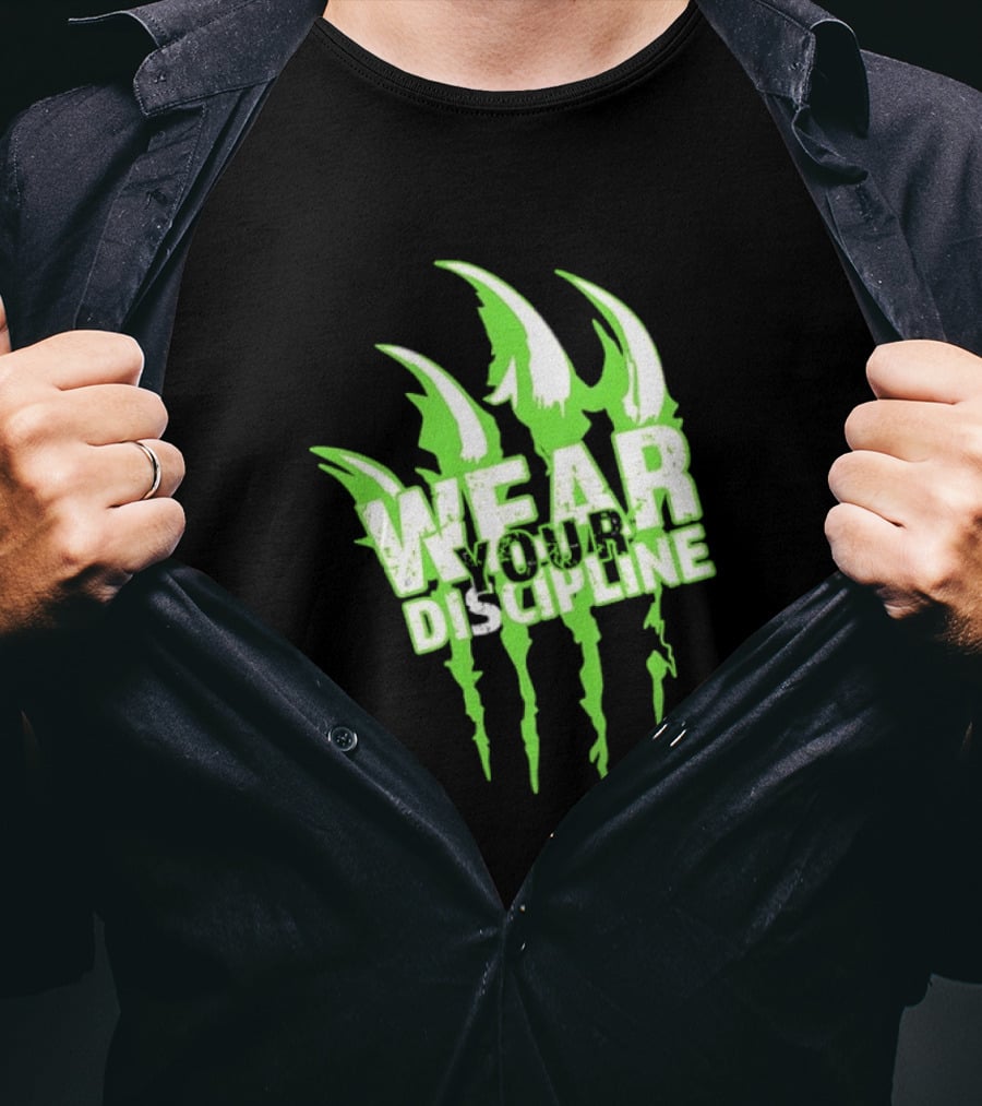 Distressed Green Claw Wear Your Discipline Claw Marks T-Shirt