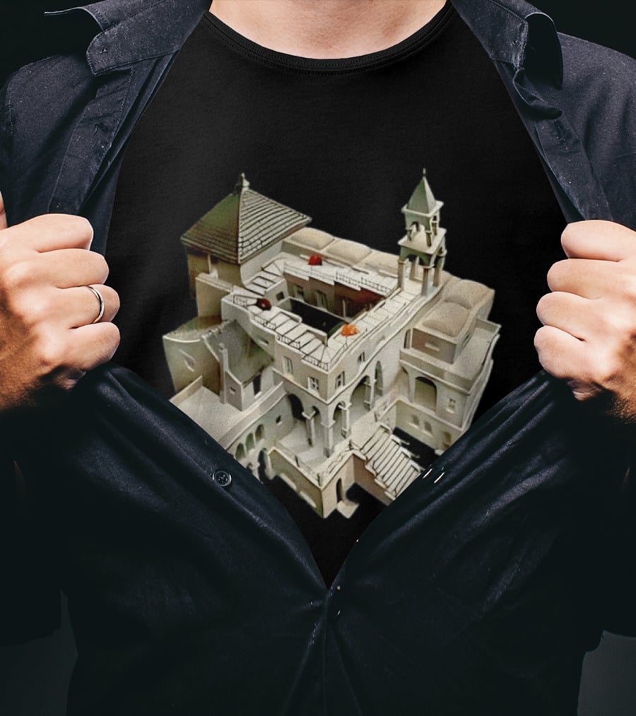 Escher Impossible Building Optical Illusion Architecture T-Shirt