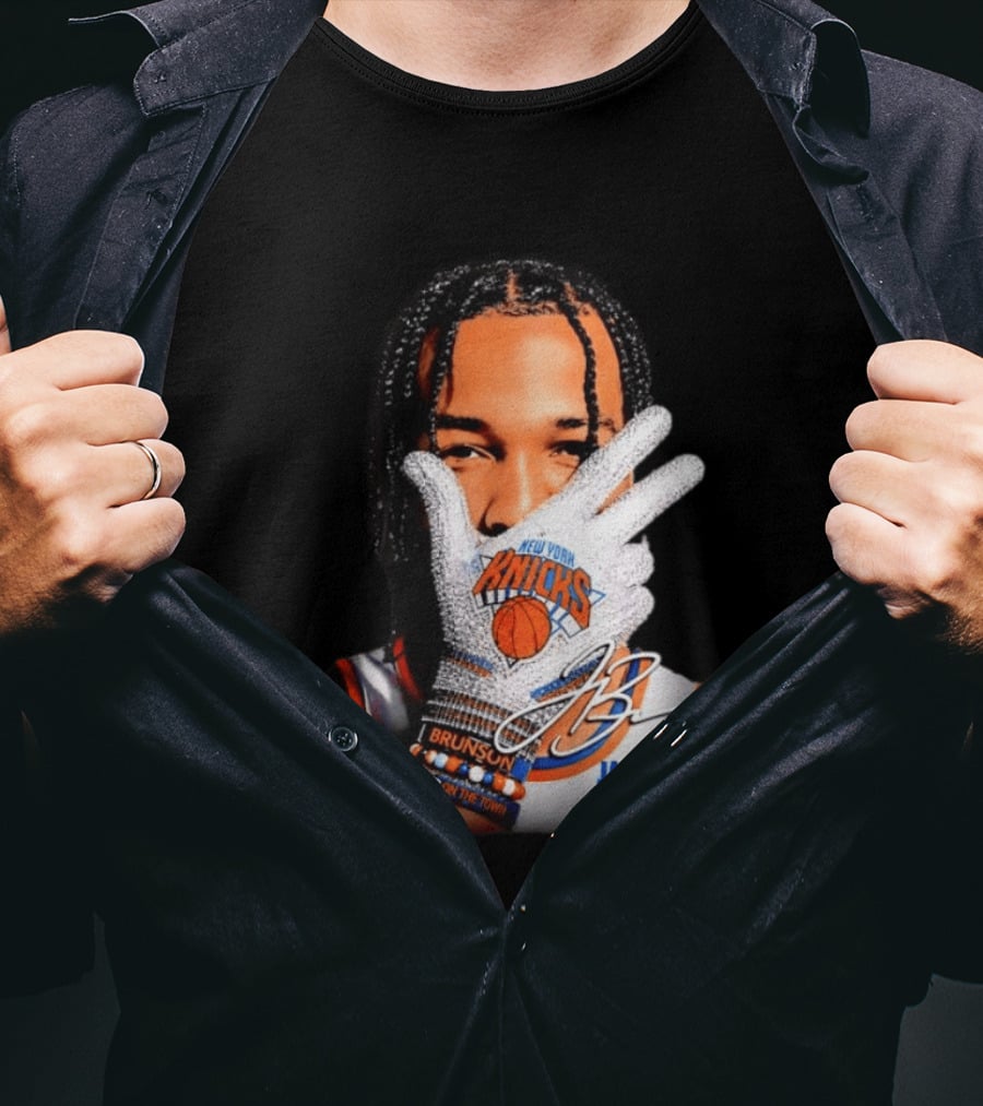New York Knicks Jalen Brunson Iceman Burner Signature Basketball Player T-Shirt
