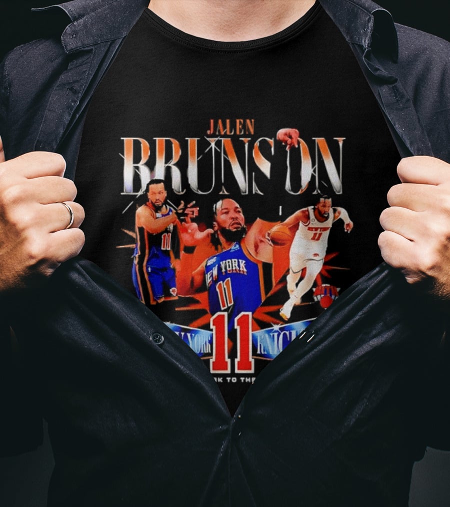 Jalen Brunson New York Knicks 11 New York To The World T-Shirt