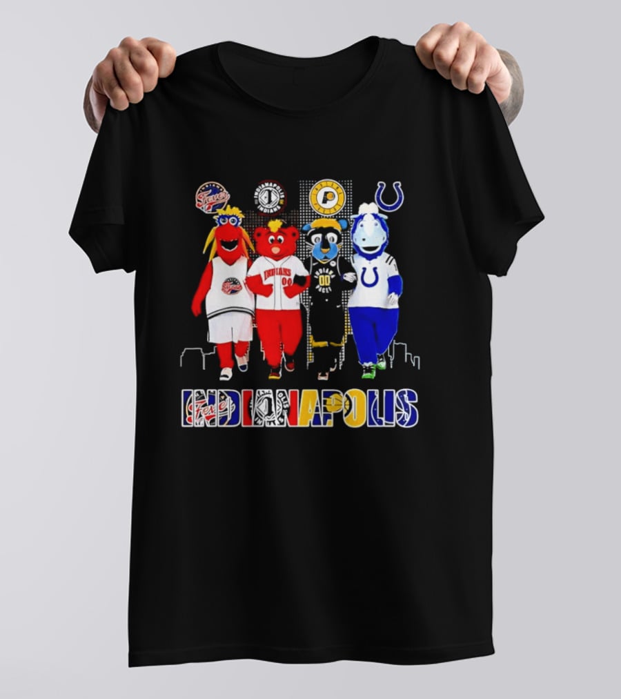 Indiana Fever Pacers Colts Indians Mascots Indianapolis T-Shirt