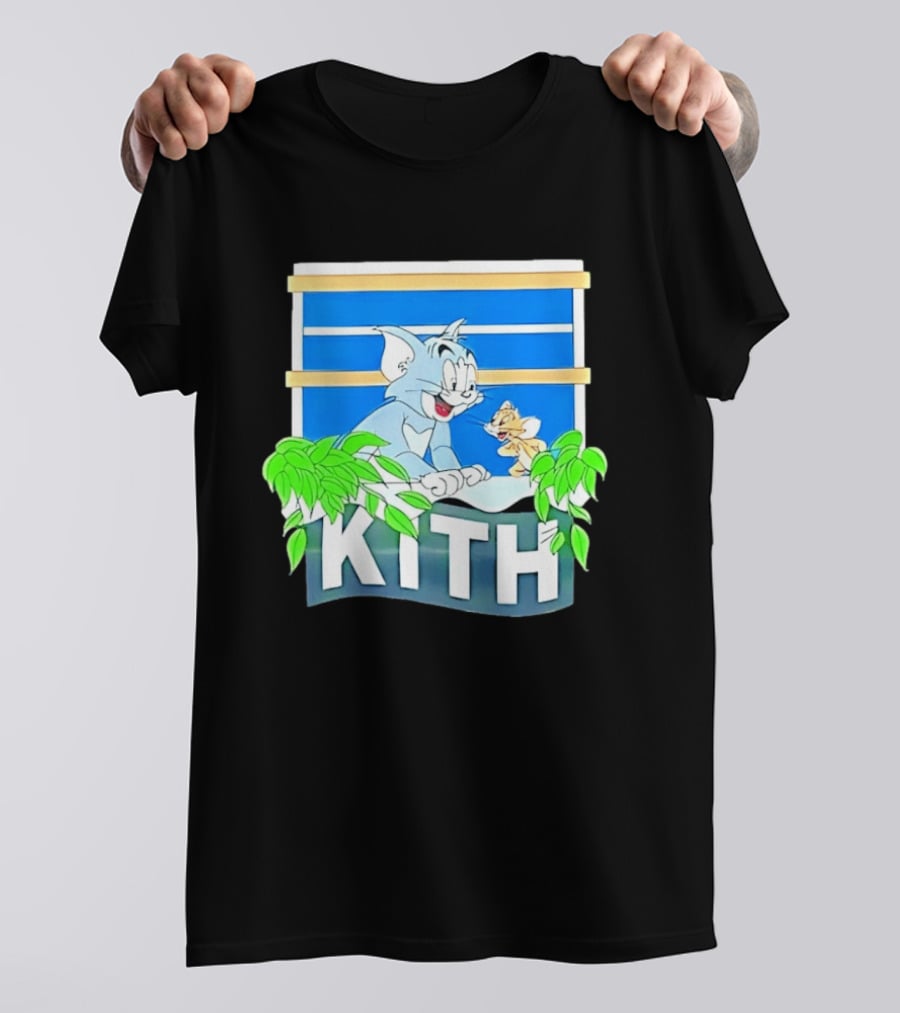 Kith Tom And Jerry Window Scene With Leaves T-Shirt