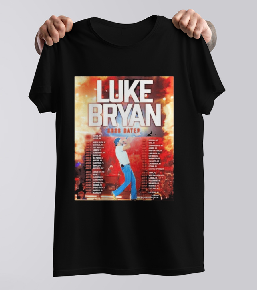 Luke Bryan 2026 Dates Tour Cities Concert Events T-Shirt