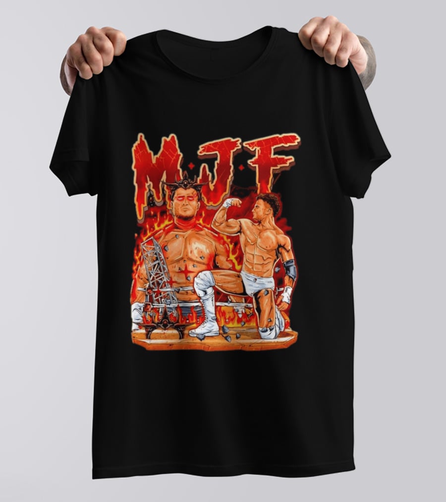 MJF Fiery Devil Dual Persona Wrestling Inferno T-Shirt