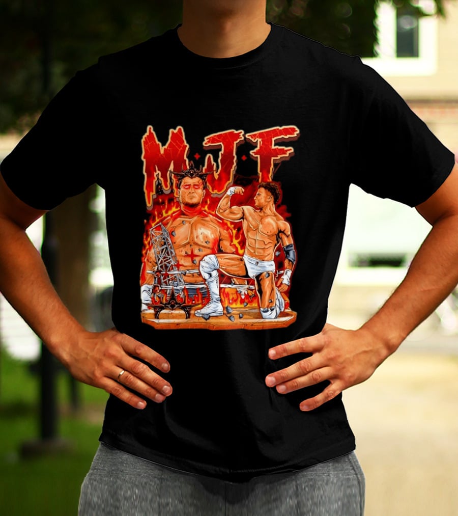 MJF Fiery Devil Dual Persona Wrestling Inferno T-Shirt