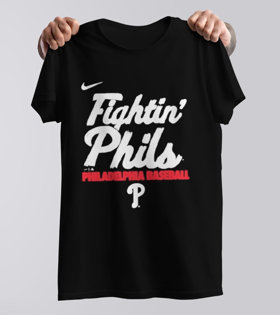 Nike Fightin' Phils Philadelphia Baseball City Connect Handwriting Club T-Shirt