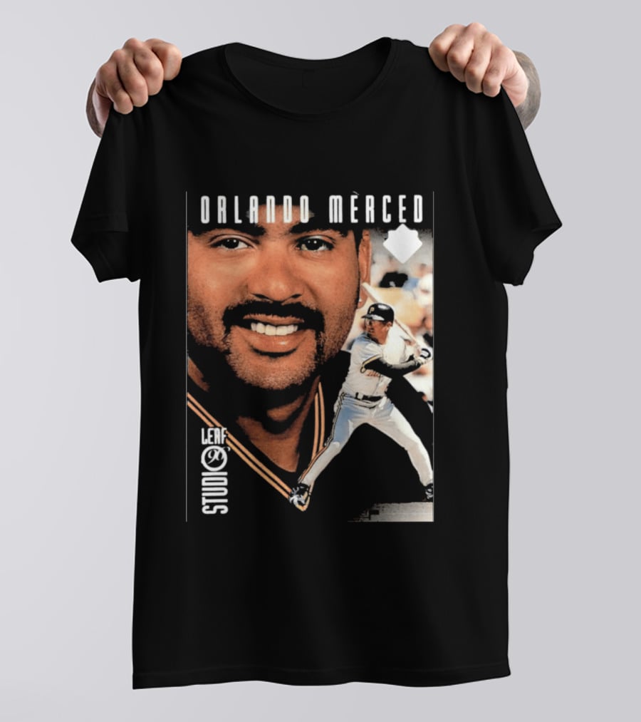 Pittsburgh Pirates Orlando Merced 1996 Studio Silver Press Proofs #90 T-Shirt