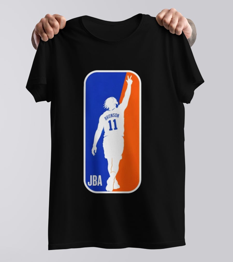 Jalen Brunson 11 JBA Basketball Victory Sign New York T-Shirt