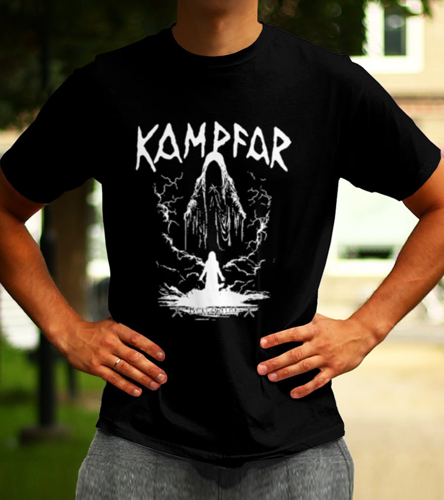Kampfar May 27 2026 Medellín Colombia Event Ghostly Figure Forest Setting T-Shirt
