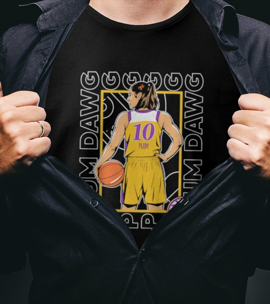 Kelsey Plum 10 Los Angeles Sparks WNBA Plum Dawg T-Shirt