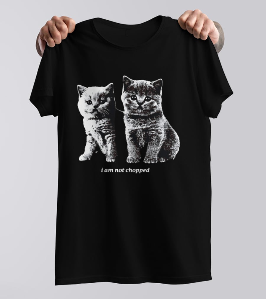 I Am Not Chopped Cats Duo Black And White Kitten T-Shirt
