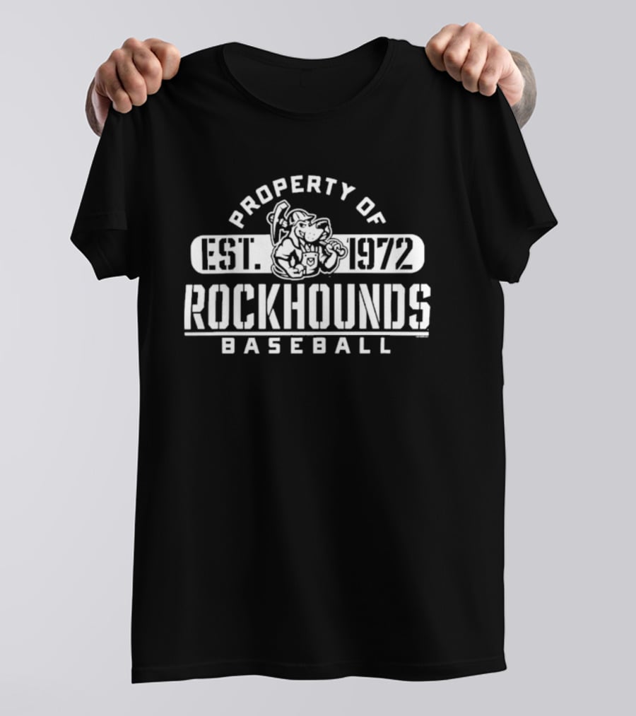 Property Of RockHounds Baseball Est 1972 T-Shirt