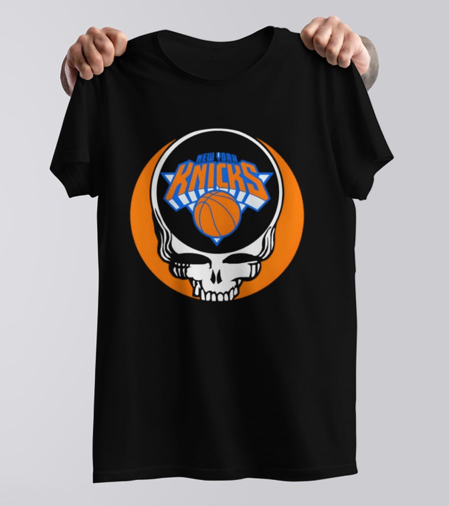 New York Knicks Grateful Dead Basketball Skull Logo Steal Your Face T-Shirt