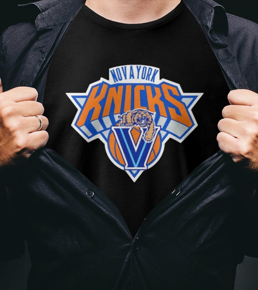 New York Knicks Villanova Wildcats NBA Mashup 2026 T-Shirt