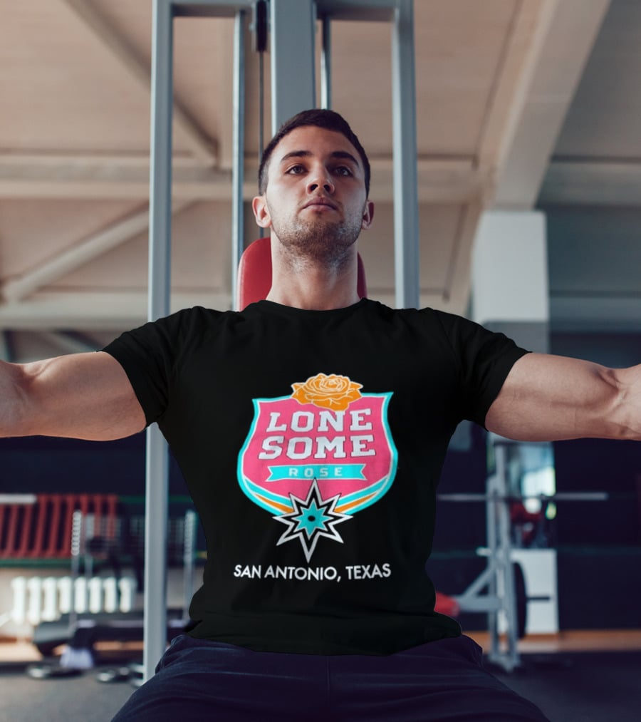 Lonesome Rose San Antonio Texas Retro Neon Sign T-Shirt
