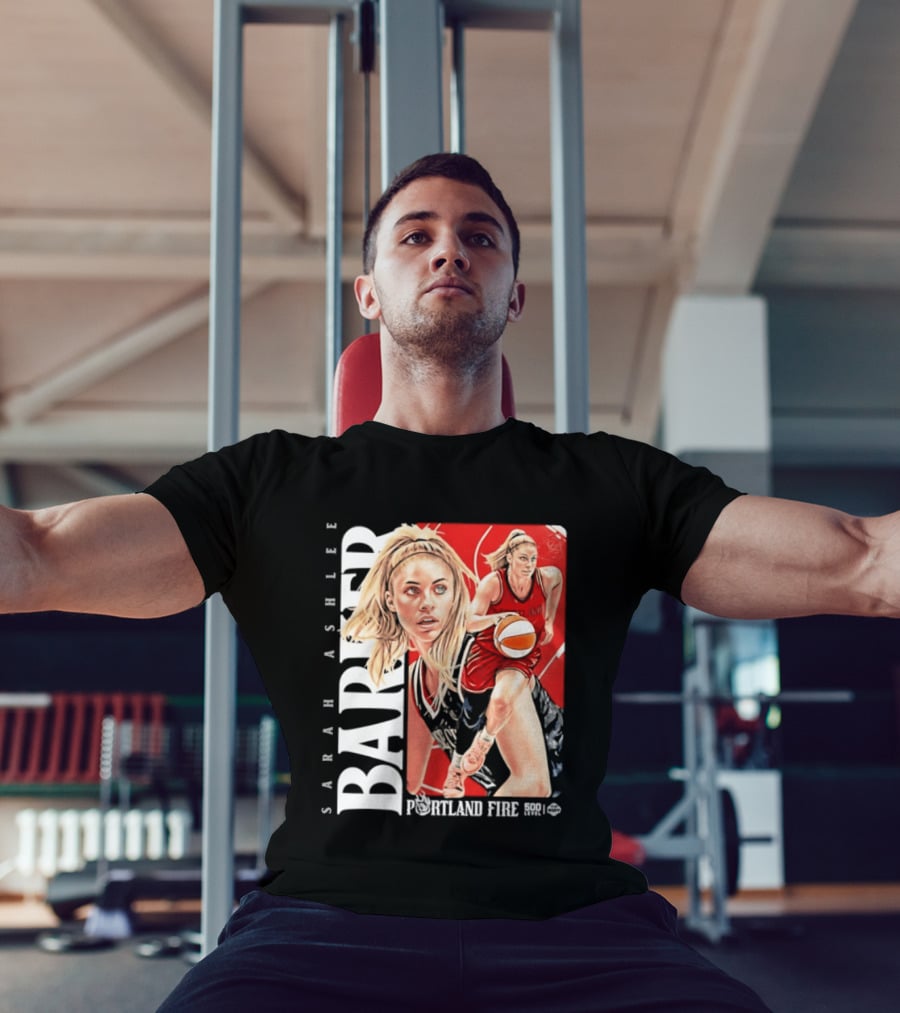 Sarah Ashlee Barker Portland Fire WNBA Basketball Player Action T-Shirt