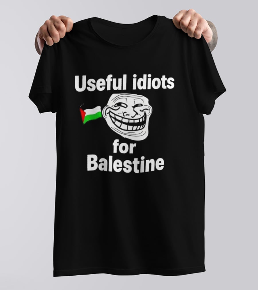 Useful Idiots For Balestine Troll Face Flag T-Shirt