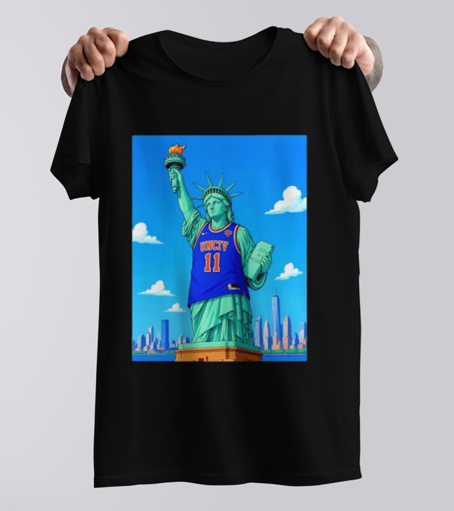 UNCIV 11 Jersey On Statue Of Liberty New York Knicks T-Shirt