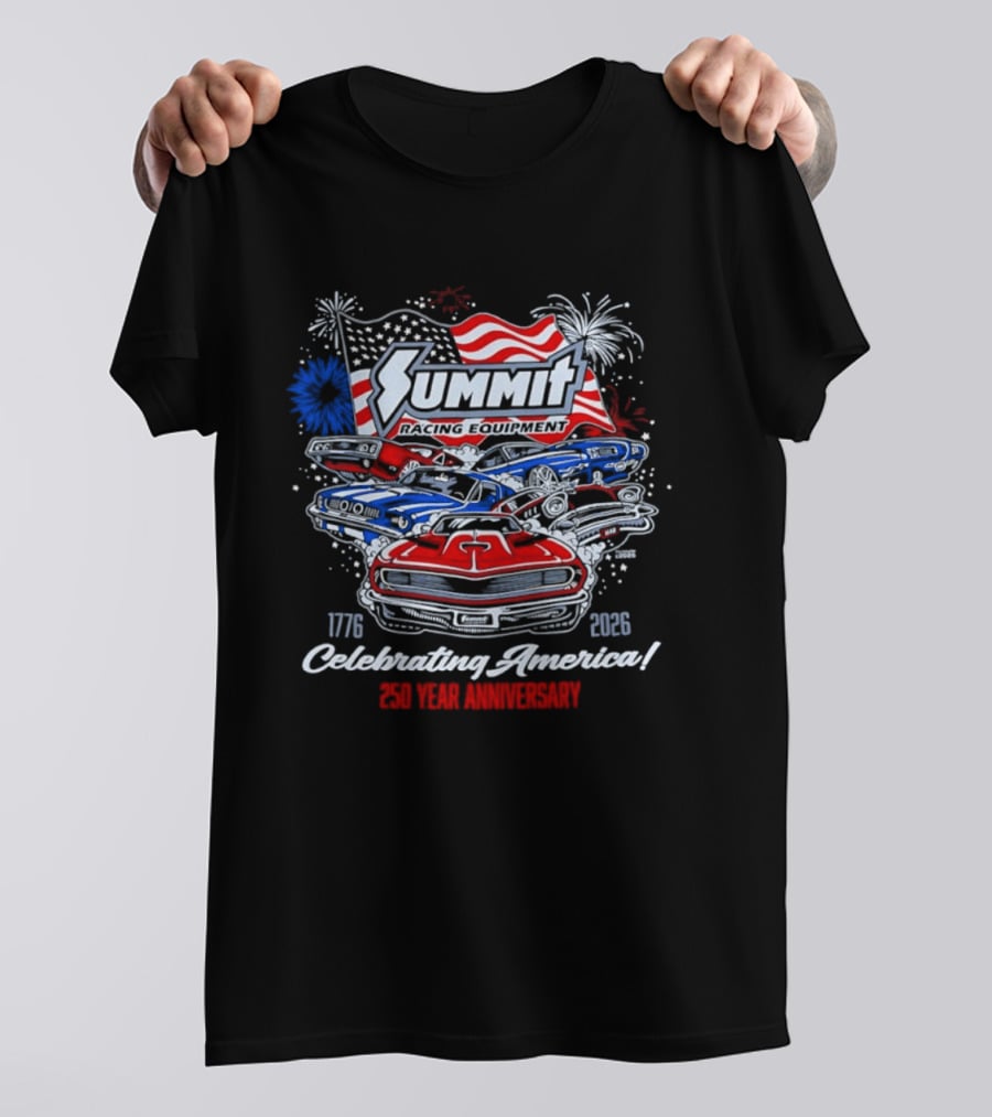 Summit Racing Equipment Celebrating America 1776 2026 250 Year Anniversary T-Shirt