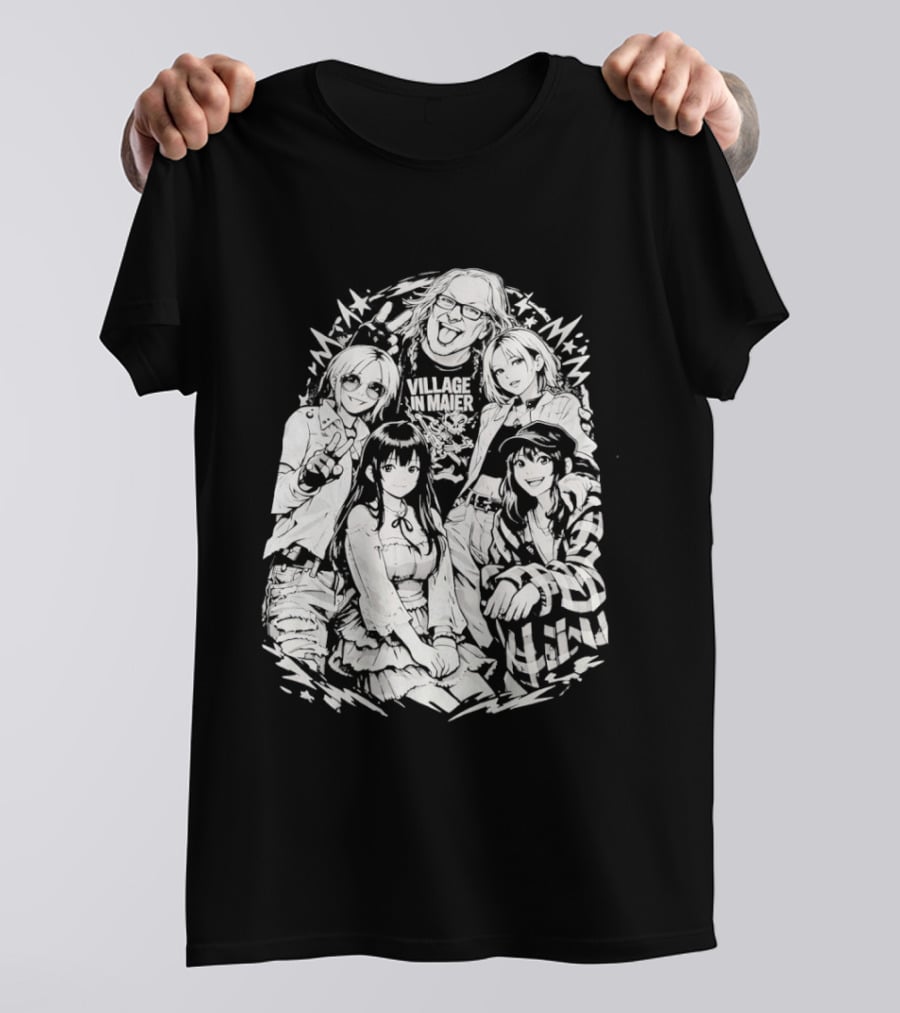 Andrew WK Village Maier Anime Characters T-Shirt