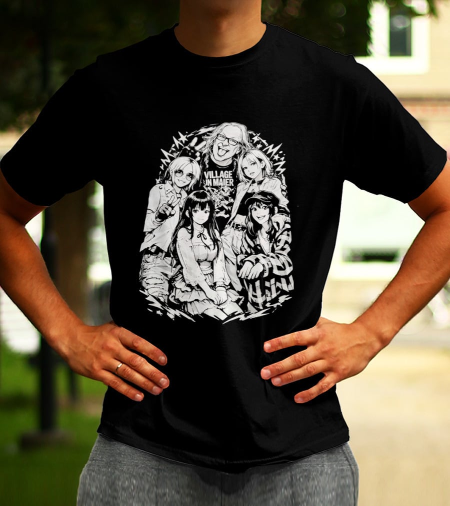 Andrew WK Village Maier Anime Characters T-Shirt