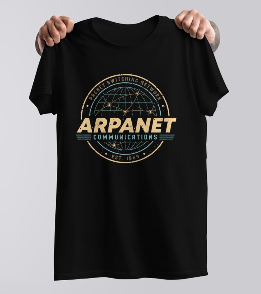 Arpanet Communications Packet Switching Network Est 1969 Vintage Internet History T-Shirt